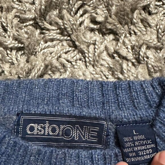 90s Vintage Retro Stripped Minimalist Sweater Size L - Picture 3 of 7